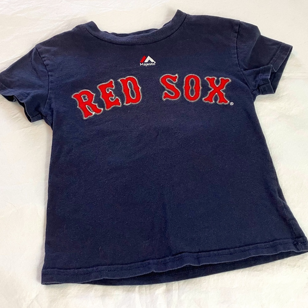 Kids RED SOX Dustin Pedroia #15 t-shirt, Majestic size Small/4